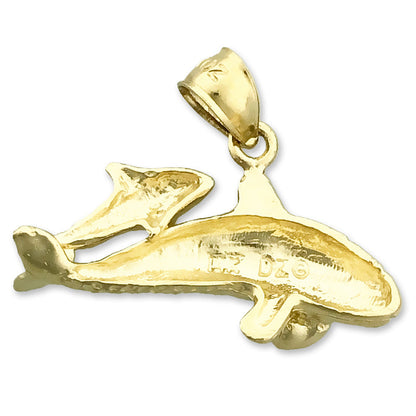 14K Gold Wal-und-Kalb-Charm