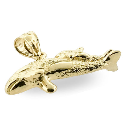 14K Gold Wal-und-Kalb-Charm