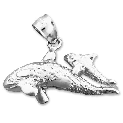 14K Gold Wal-und-Kalb-Charm