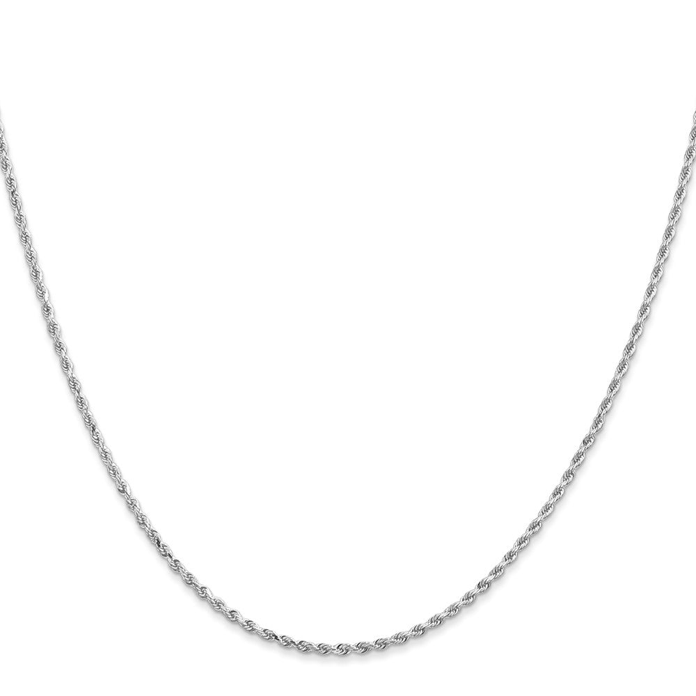 10K Weißgold 1.75mm Diamantiert Kordel Halskette