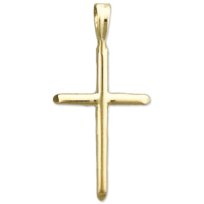 14K Gold 20MM Facettierter Kreuzanhänger