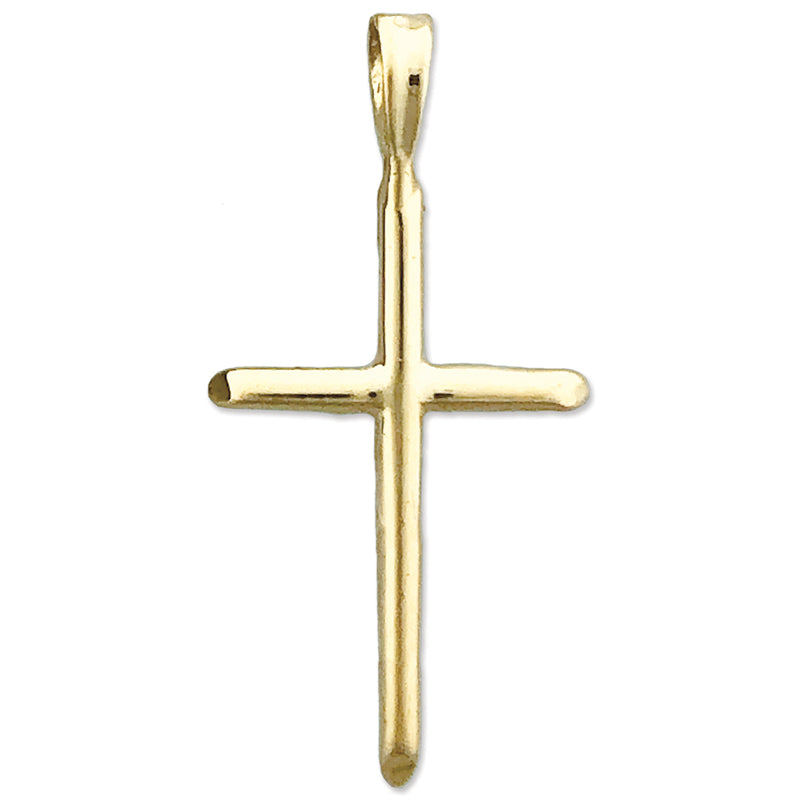 14K Gold 20MM Facettierter Kreuzanhänger