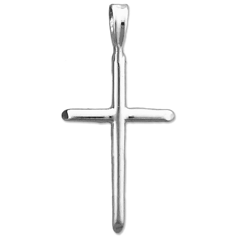 14K Gold 20MM Facettierter Kreuzanhänger