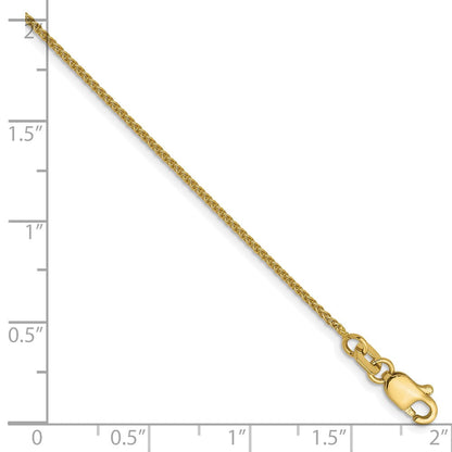 9 Zoll 10K 1mm Ährenkette Kette Fußkettchen