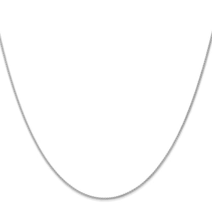 10K Weißgold 1mm Ährenkette Halskette