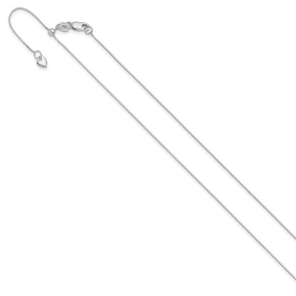 22 Zoll 10K Weißgold Verstellbar.55mm Baby Venezianer Halskette