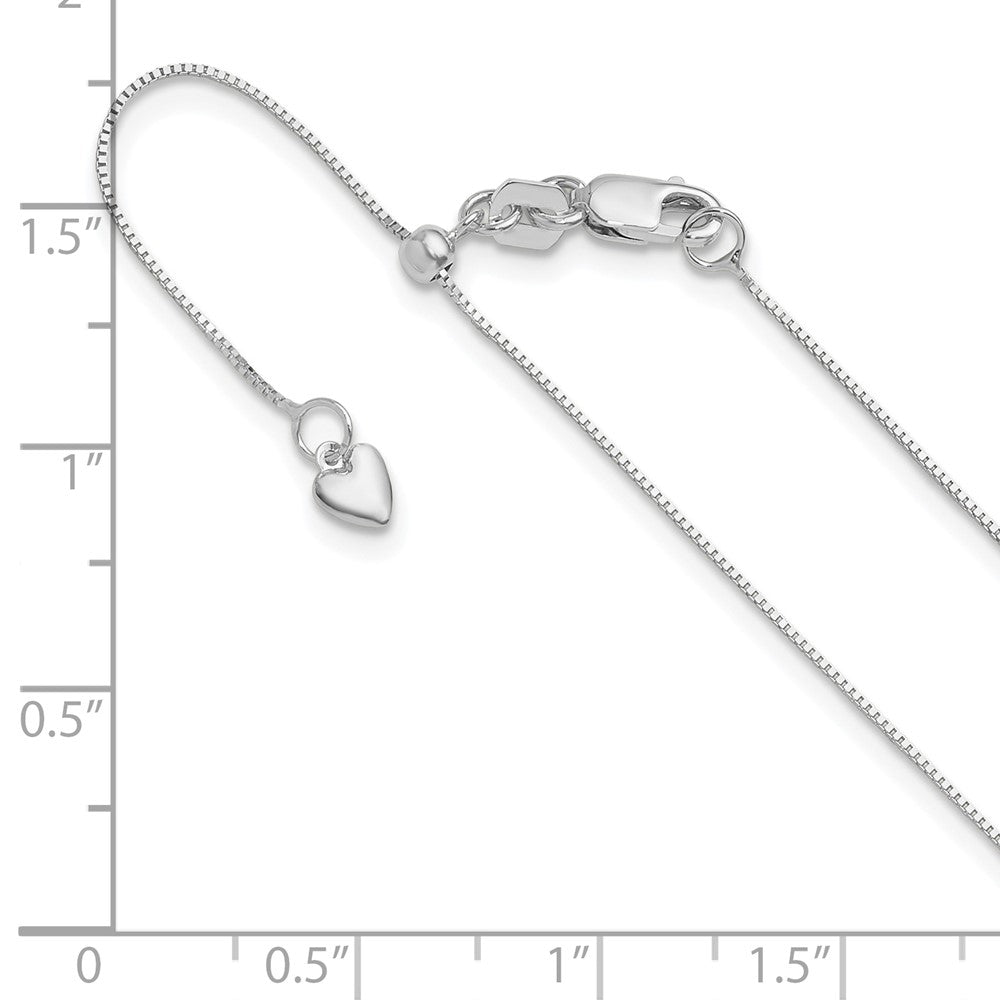 22 Zoll 10K Weißgold Verstellbar.55mm Baby Venezianer Halskette