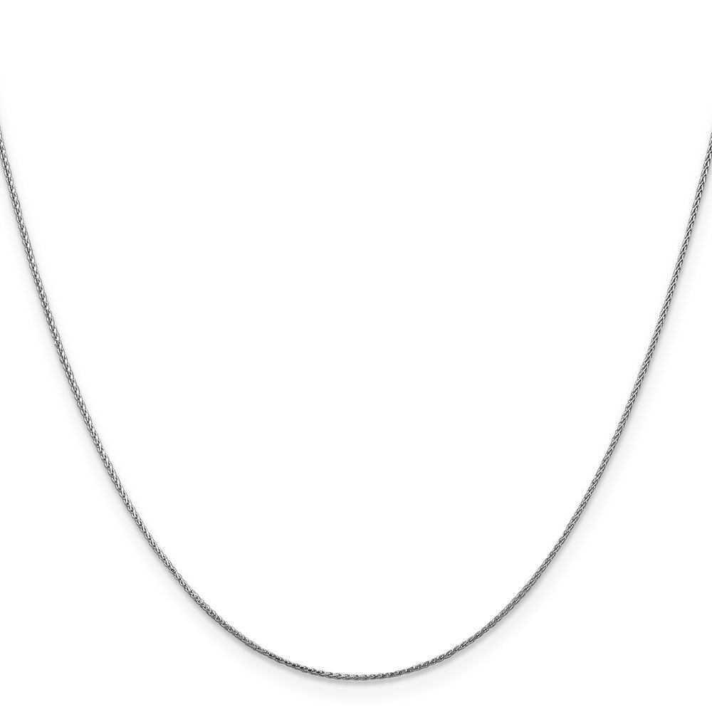 10K Weißgold.65mm Diamantiert Ährenkette Halskette