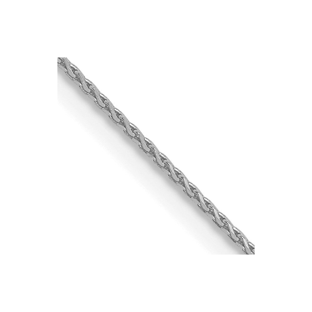 10K Weißgold.65mm Diamantiert Ährenkette Halskette