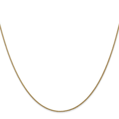 10K 1mm Diamantiert Ährenkette Halskette
