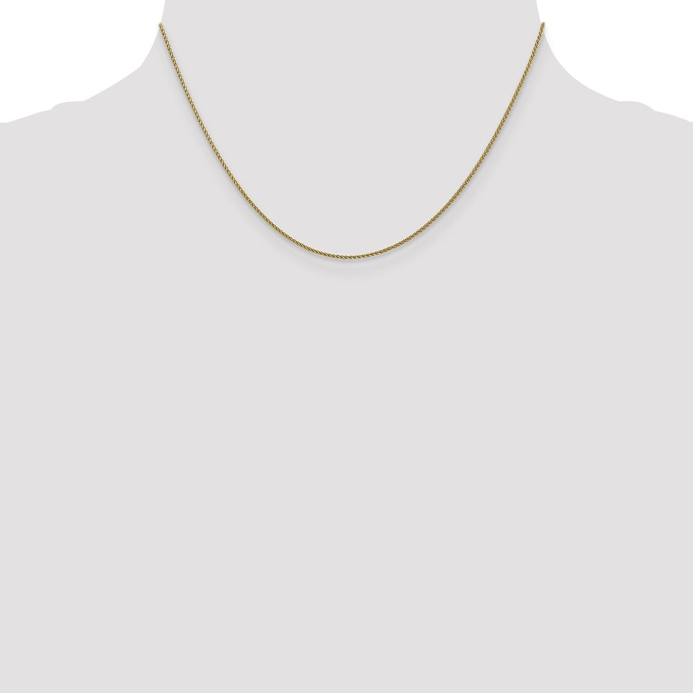 10K 1mm Diamantiert Ährenkette Halskette