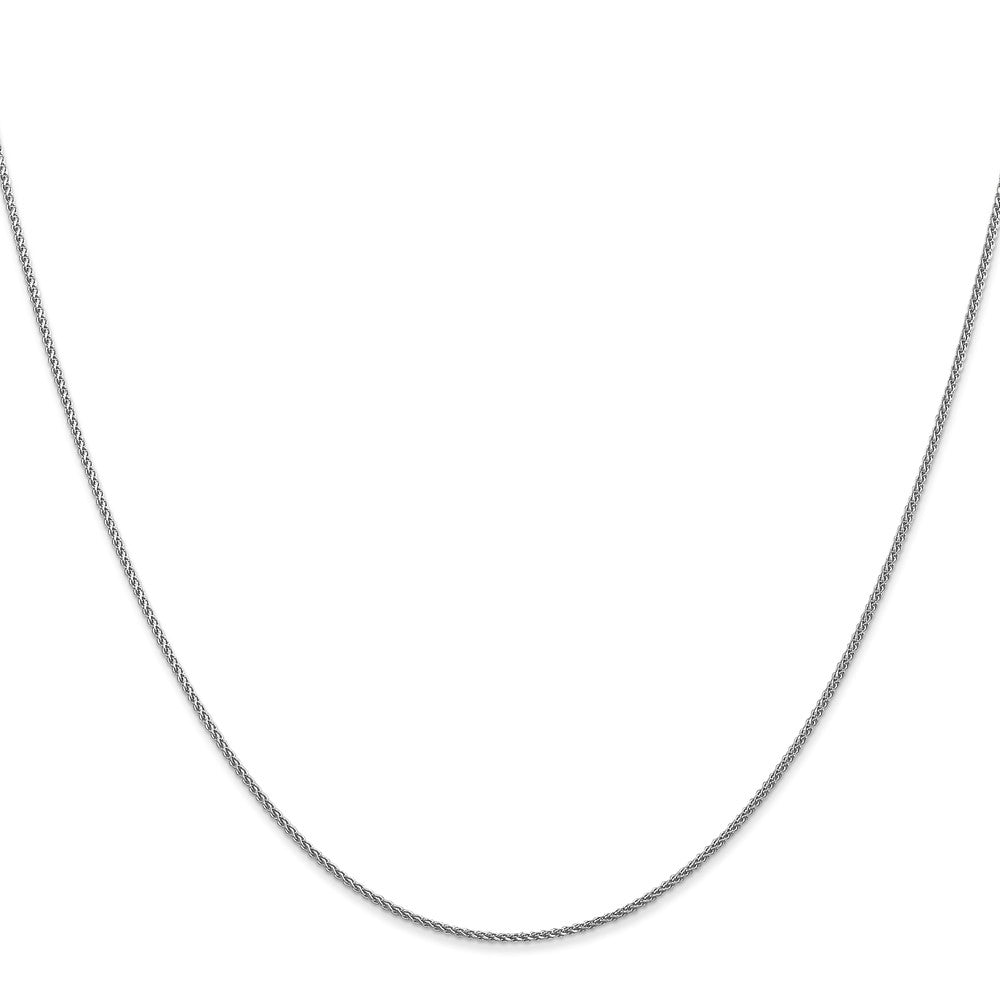 10K Weißgold 1mm Diamantiert Ährenkette Halskette