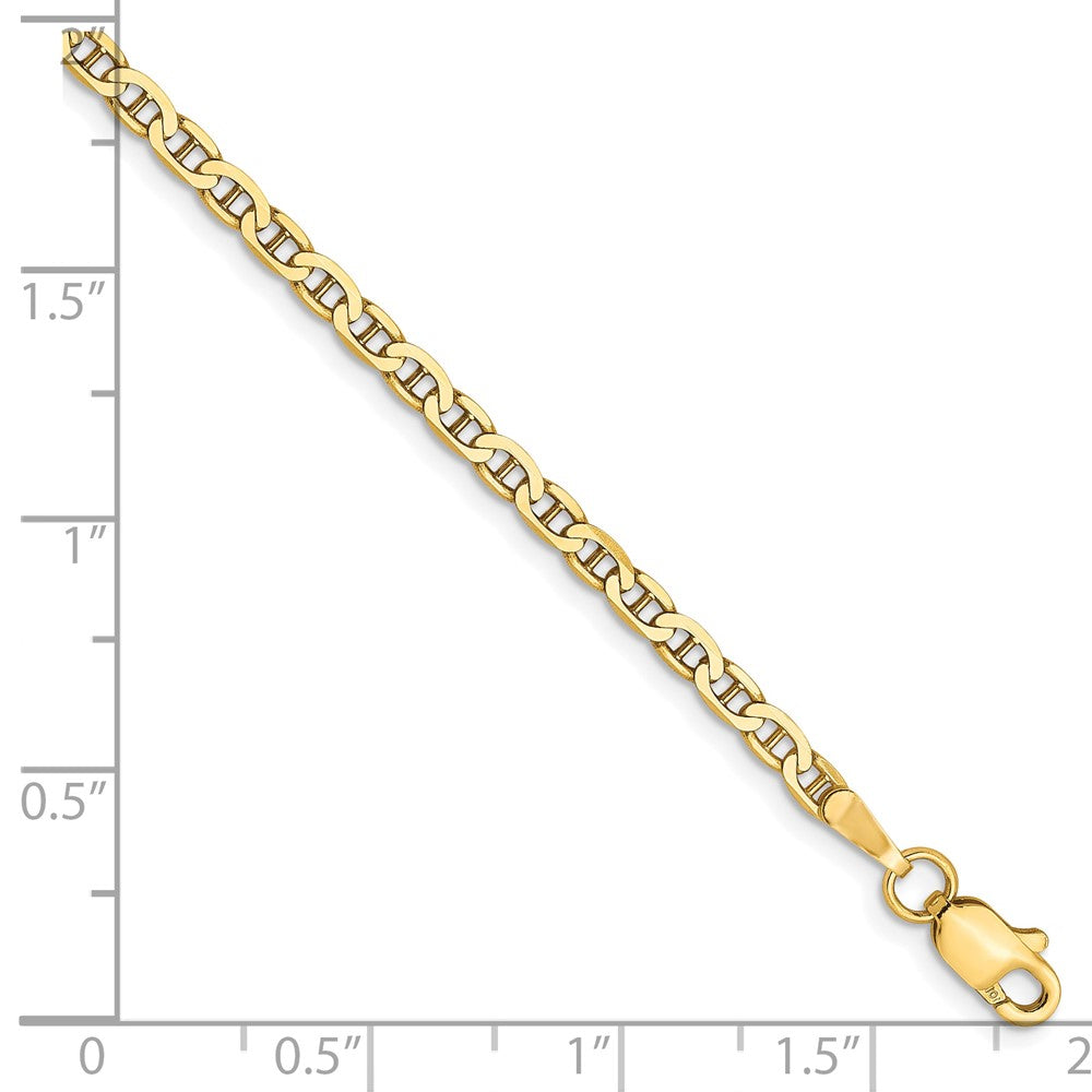10K 2.4mm Flach Anker Halskette