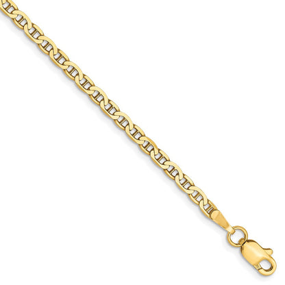 10K 2.4mm Flach Anker Halskette