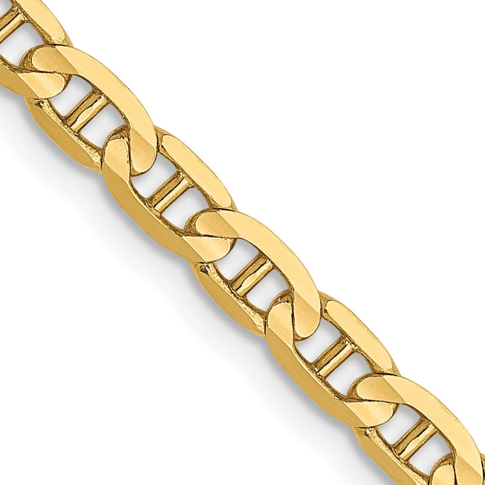 10K 3mm Konkav Anker Halskette