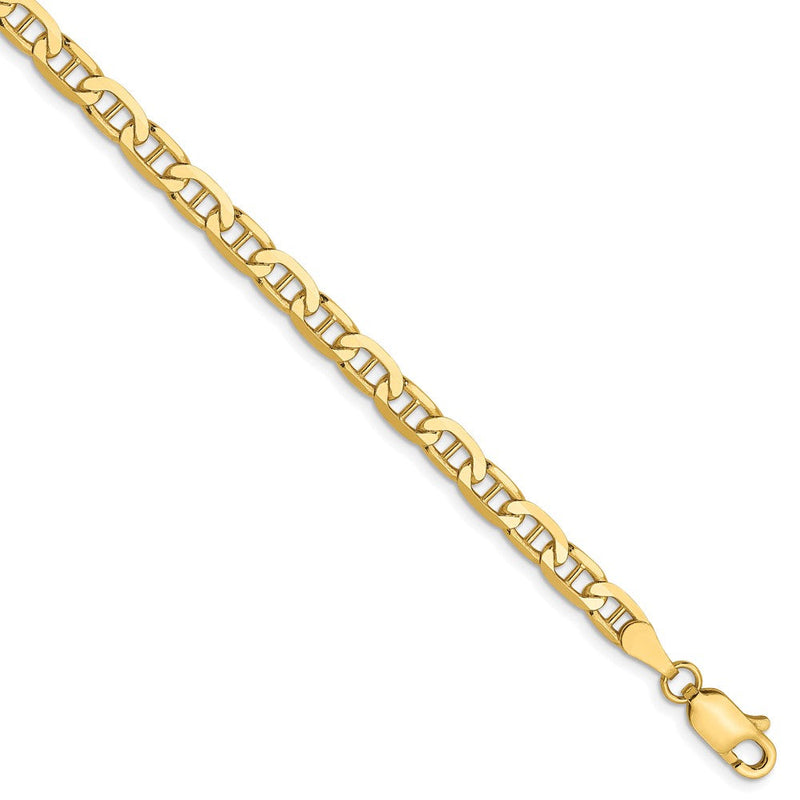 10K 3.75mm Konkav Anker Gliederarmband