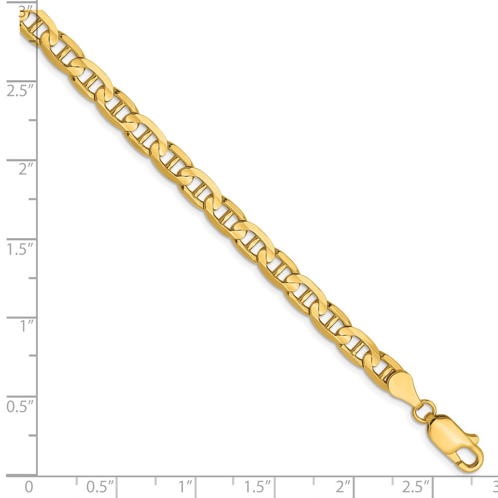10K 4.5mm Konkav Anker Gliederarmband
