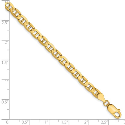 10K 4.5mm Konkav Anker Gliederarmband