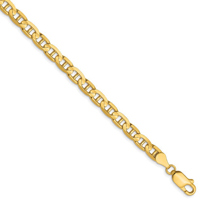 10K 4.5mm Konkav Anker Gliederarmband