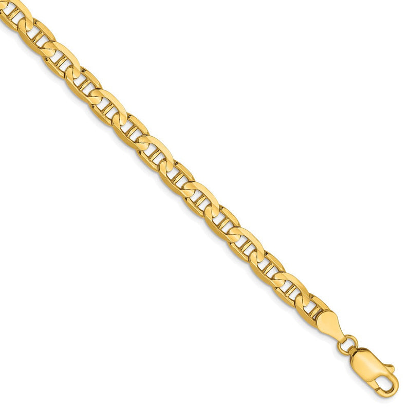 10K 4.5mm Konkav Anker Gliederarmband