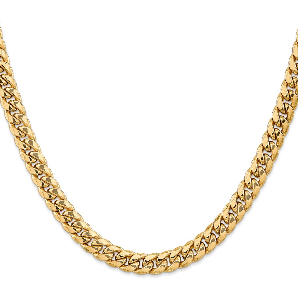 10K 7.3mm Halbmassiv Miami Kubanisch Halskette
