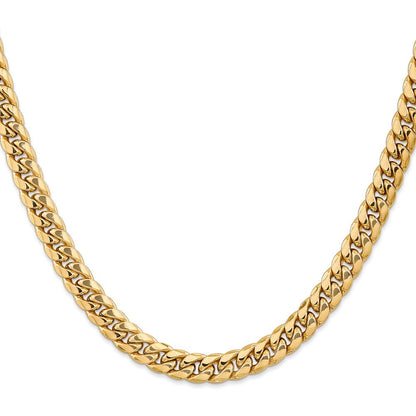 10K 7.3mm Halbmassiv Miami Kubanisch Halskette