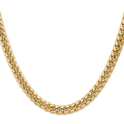 10K 7.3mm Halbmassiv Miami Kubanisch Halskette