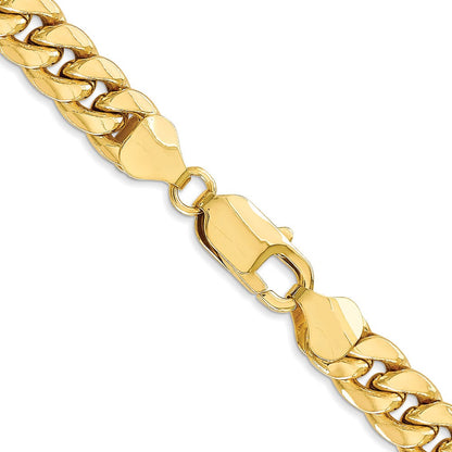 10K 7.3mm Halbmassiv Miami Kubanisch Halskette