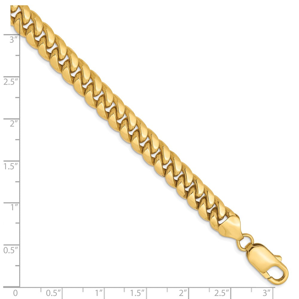 10K 7.3mm Halbmassiv Miami Kubanisch Gliederarmband