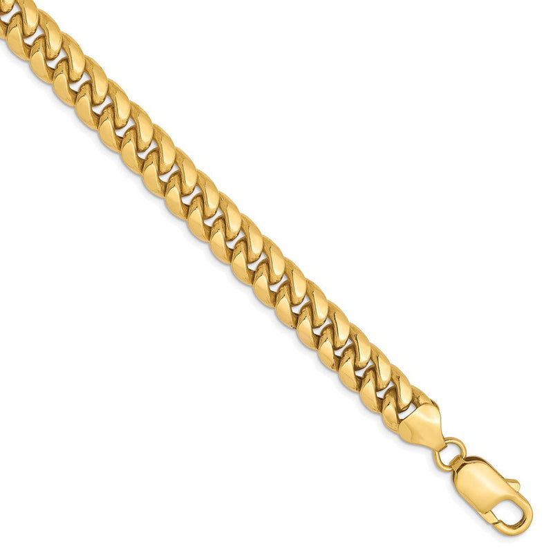 10K 7.3mm Halbmassiv Miami Kubanisch Gliederarmband