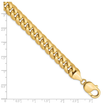 10K Halbmassiv 9.3mm Miami Kubanisch Gliederarmband