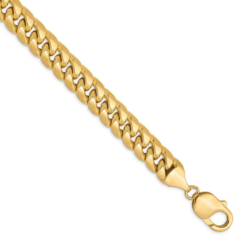 10K Halbmassiv 9.3mm Miami Kubanisch Gliederarmband