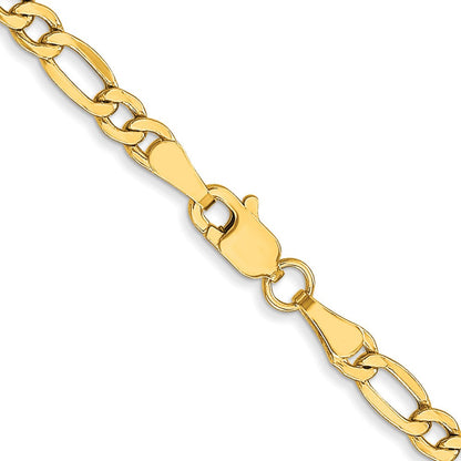 10K 3.5mm Halbmassiv Figaro Halskette