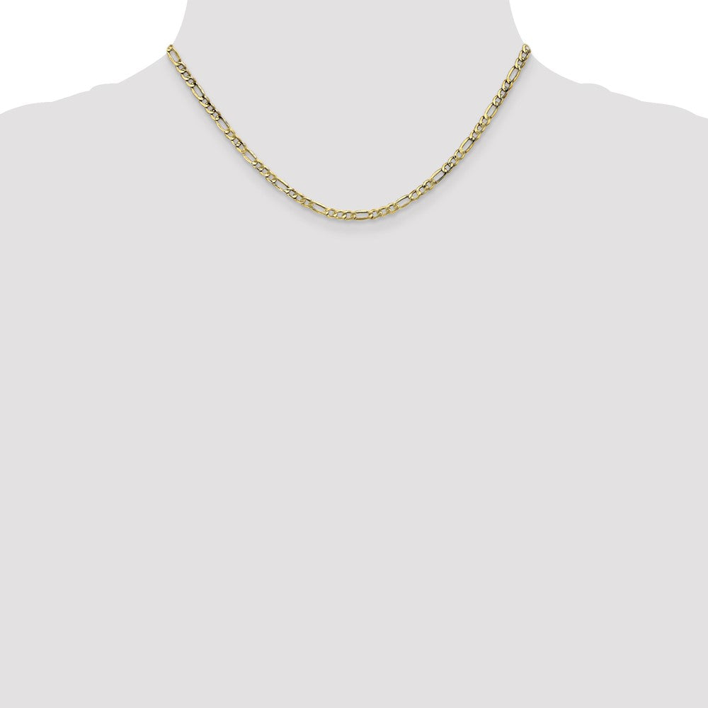 10K 3.5mm Halbmassiv Figaro Halskette