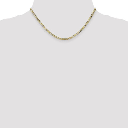 10K 3.5mm Halbmassiv Figaro Halskette