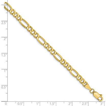 10K 4.75mm Halbmassiv Figaro Gliederarmband