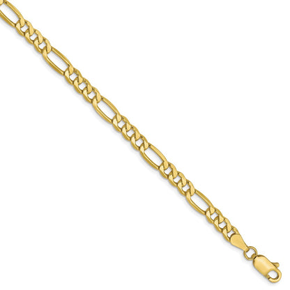 10K 4.75mm Halbmassiv Figaro Gliederarmband