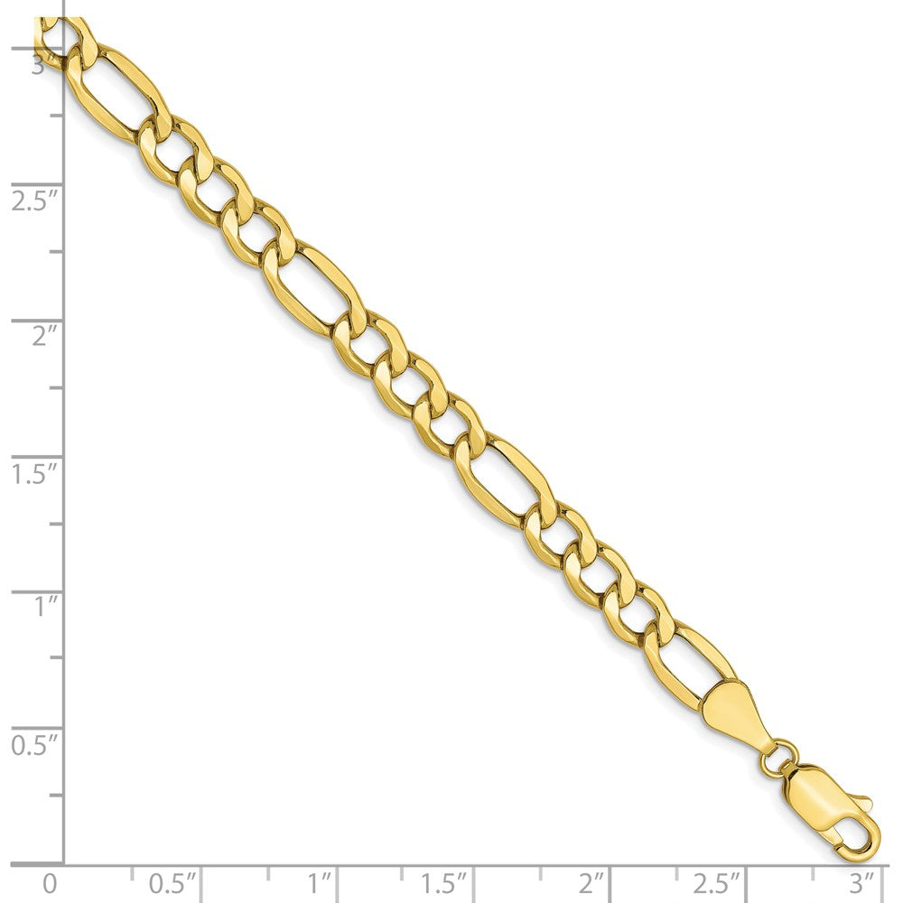 10K 5.35mm Halbmassiv Figaro Gliederarmband