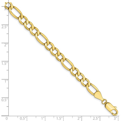 10K 5.35mm Halbmassiv Figaro Gliederarmband
