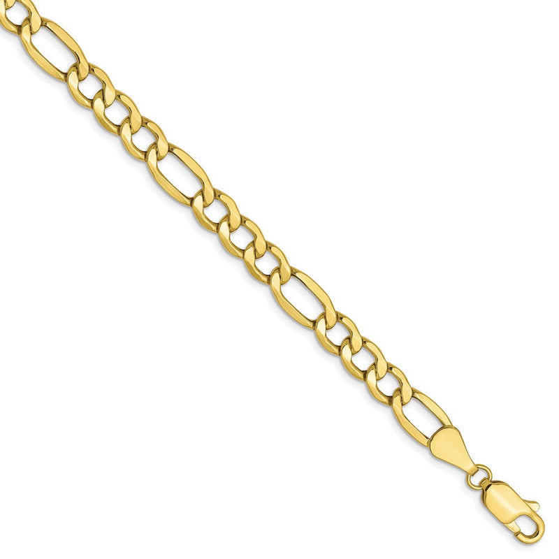 10K 5.35mm Halbmassiv Figaro Gliederarmband
