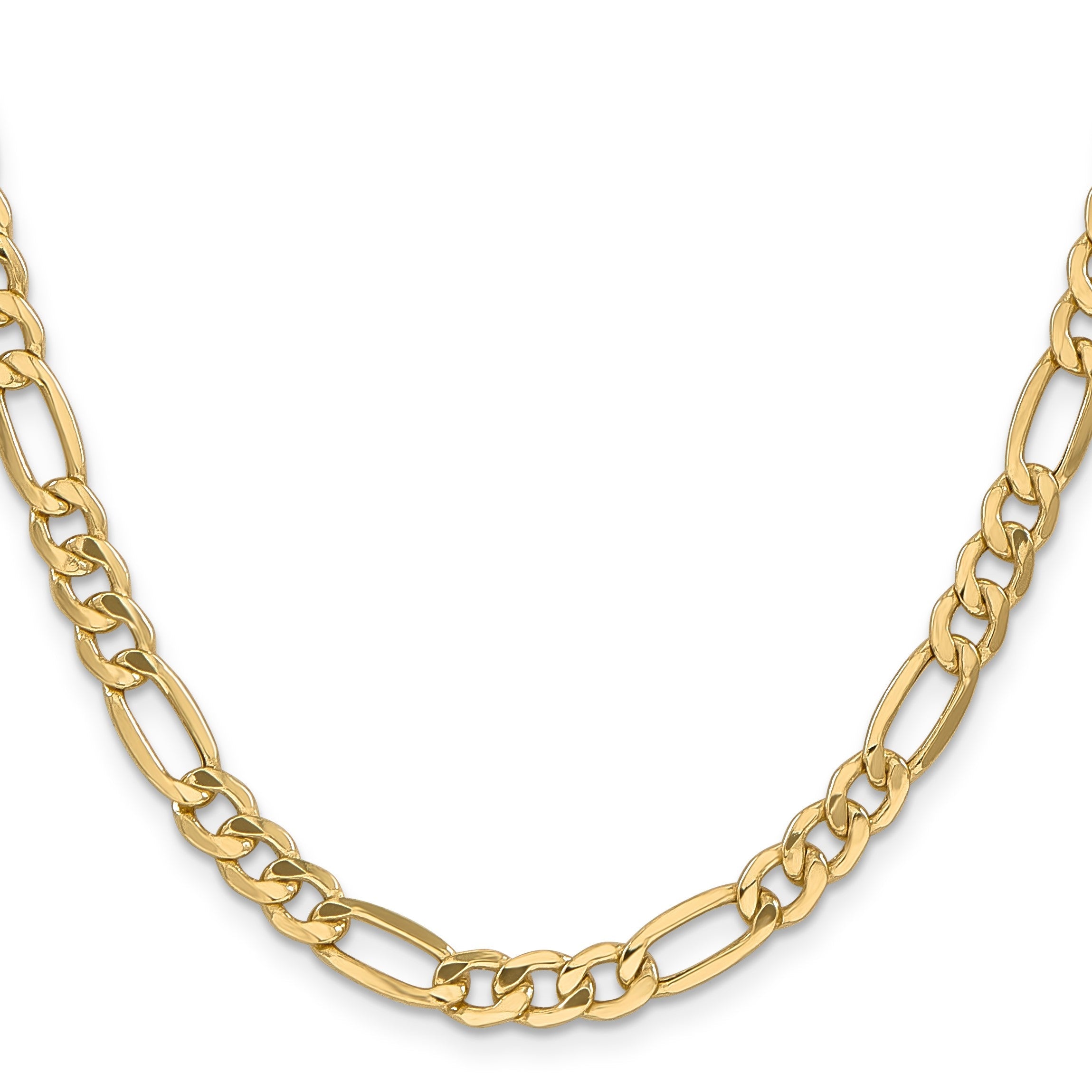 10K 6.6mm Halbmassiv Figaro Halskette