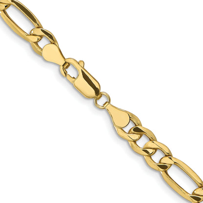 10K 6.6mm Halbmassiv Figaro Halskette