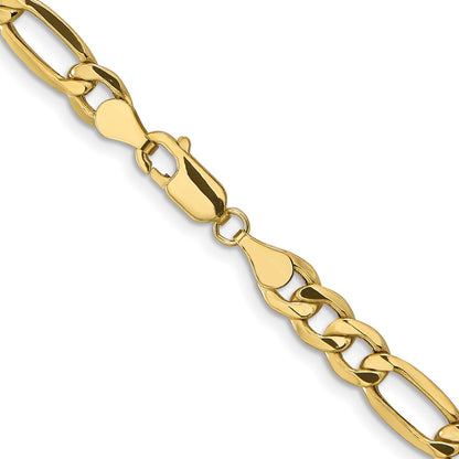10K 6.6mm Halbmassiv Figaro Halskette