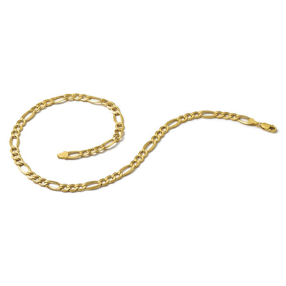 10K 6.6mm Halbmassiv Figaro Halskette