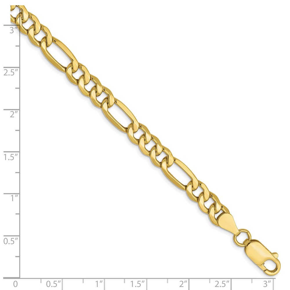 10K 6.6mm Halbmassiv Figaro Gliederarmband