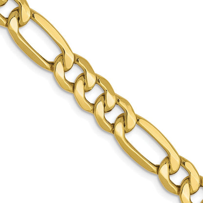 10K 6.6mm Halbmassiv Figaro Halskette
