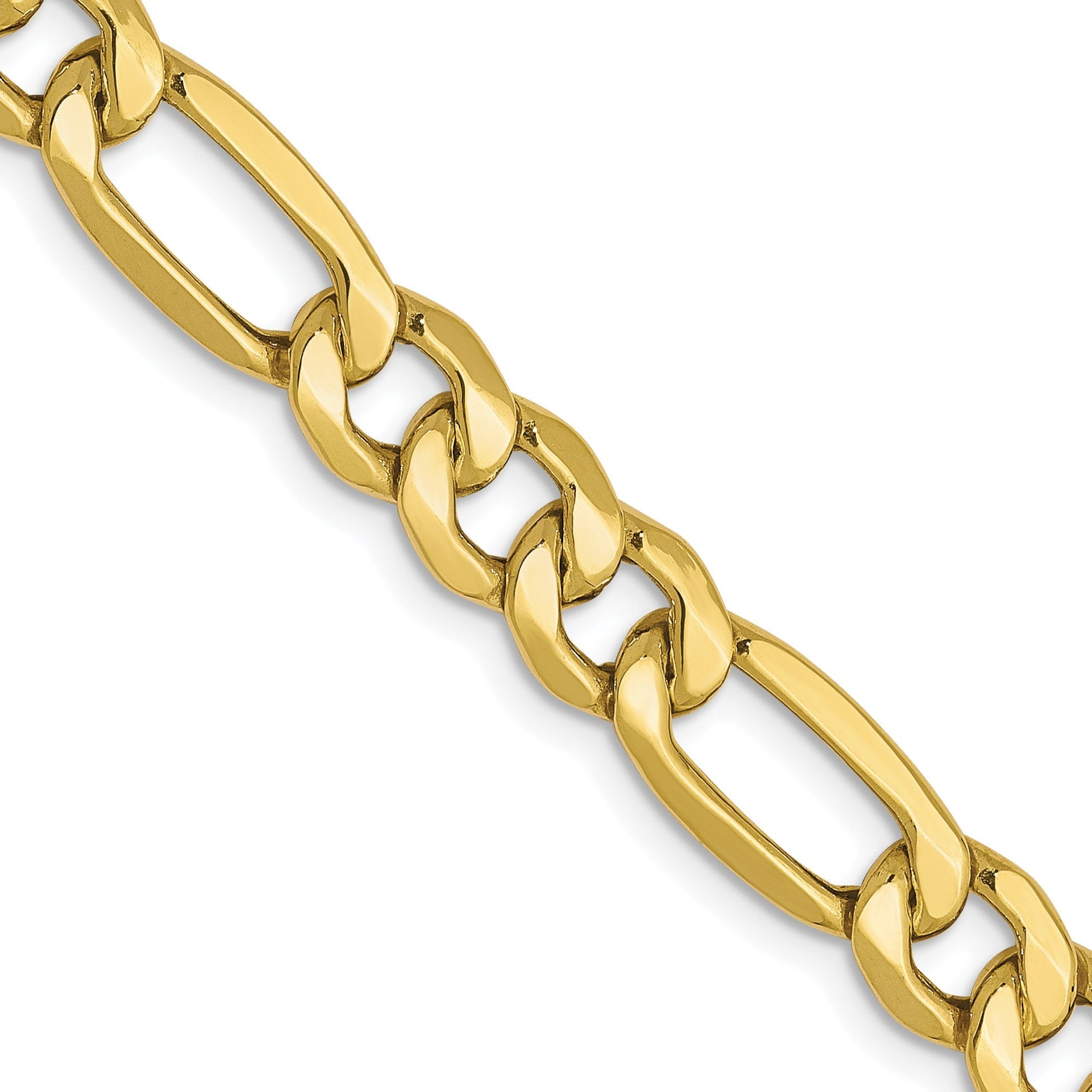 10K 6.6mm Halbmassiv Figaro Halskette