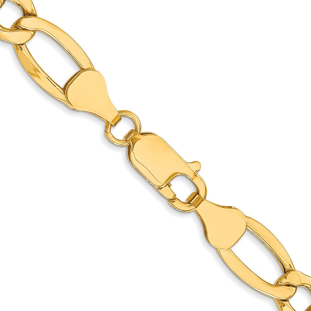 10K 7.3mm Halbmassiv Figaro Halskette