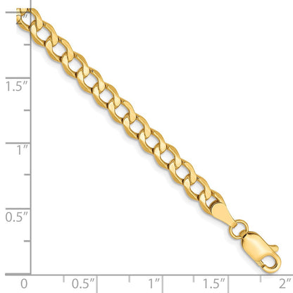 10K 4.3mm Halbmassiv Panzer Gliederarmband