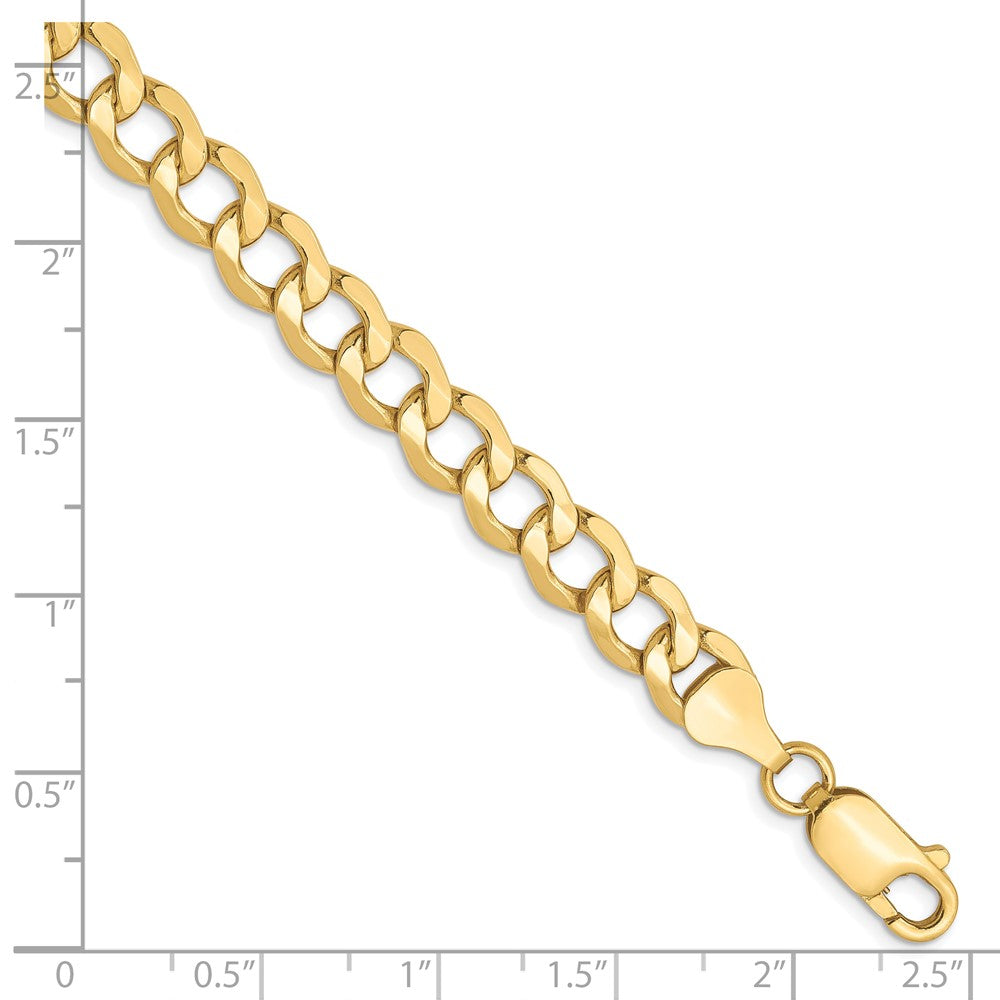 10K 6.5mm Halbmassiv Panzer Gliederarmband